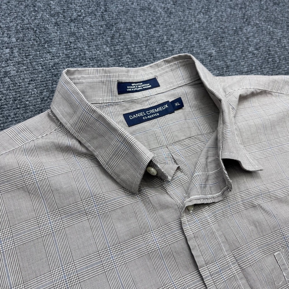 Daniel Cremieux Button Down Plaid Short Sleeve Shirt